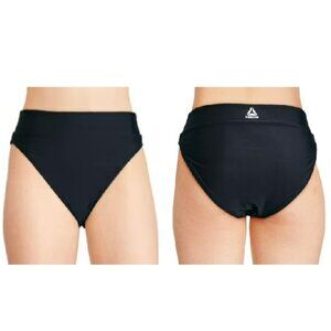 Reebok High Waist Bikini Bottom XL NWT Black UPF50 Sport Swimwear Womens